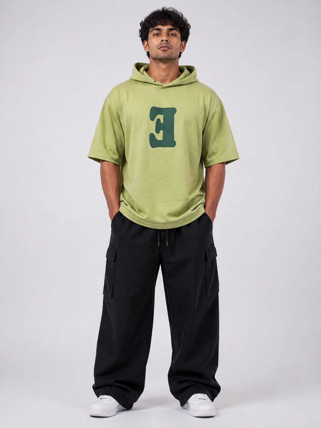 Olive Crest Heavyweight Half Sleeve Hoodie(SET OF 4)
