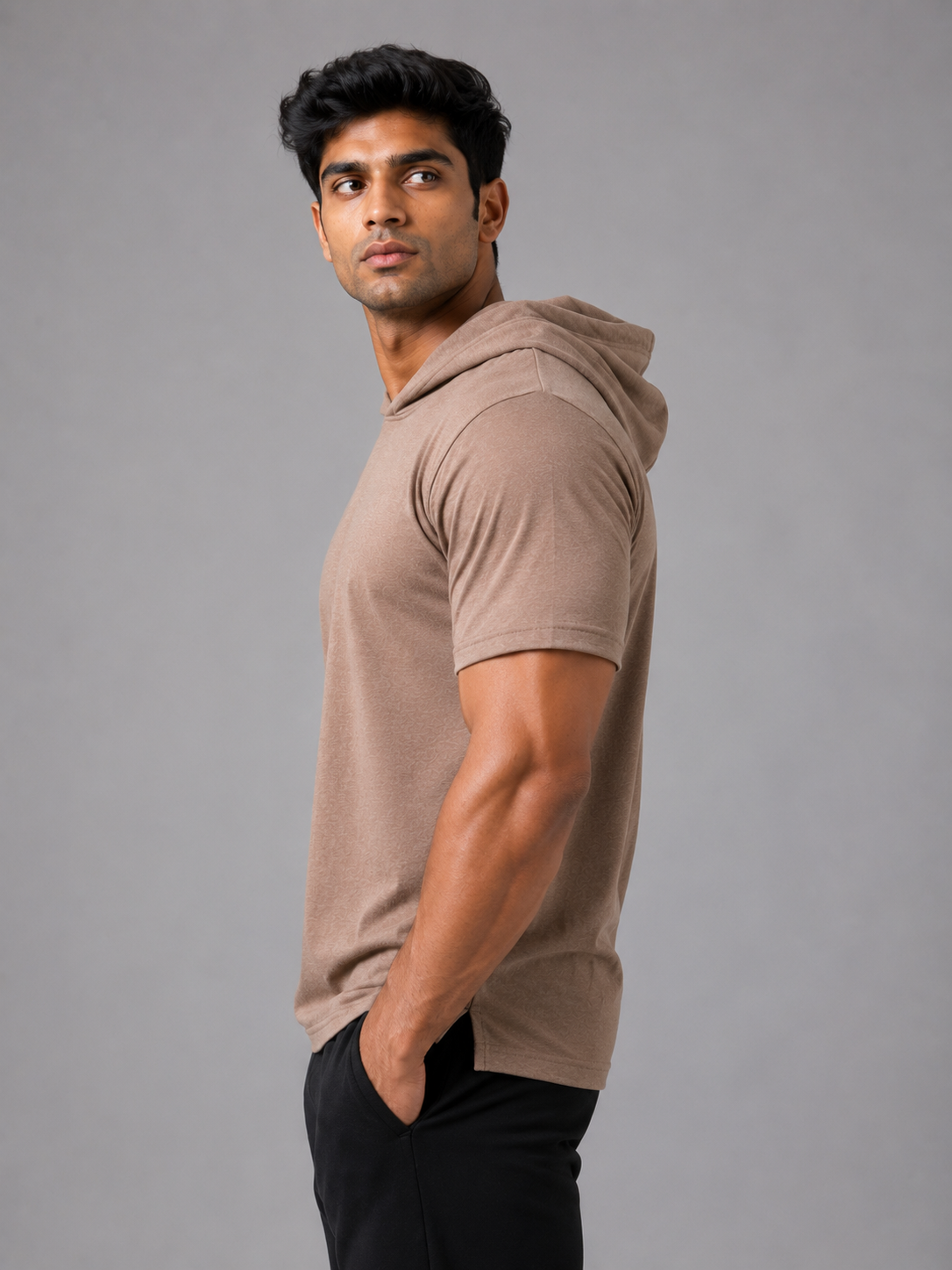 Earth Tone Heavyweight Half Sleeve Hoodie(SET OF 4)