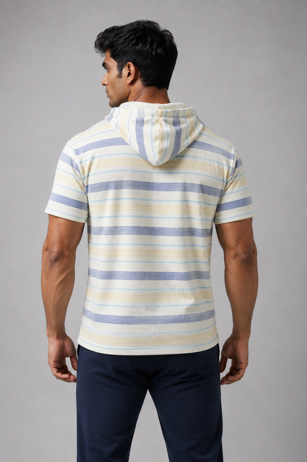 Coastal Stripe Heavyweight Half Sleeve Hoodie(SET OF 4)