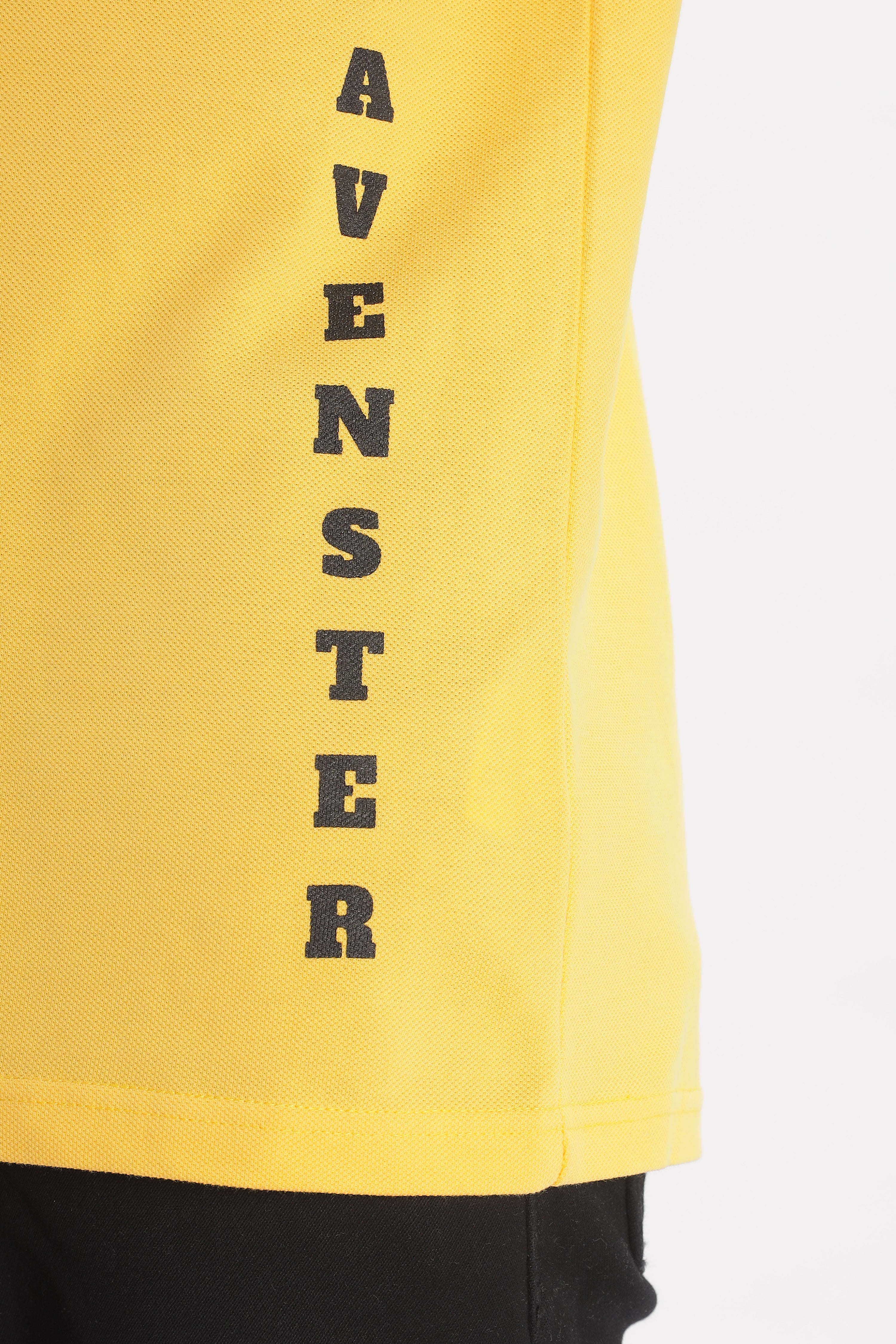 Avenster Men's Yellow Cotton Polo Shirt