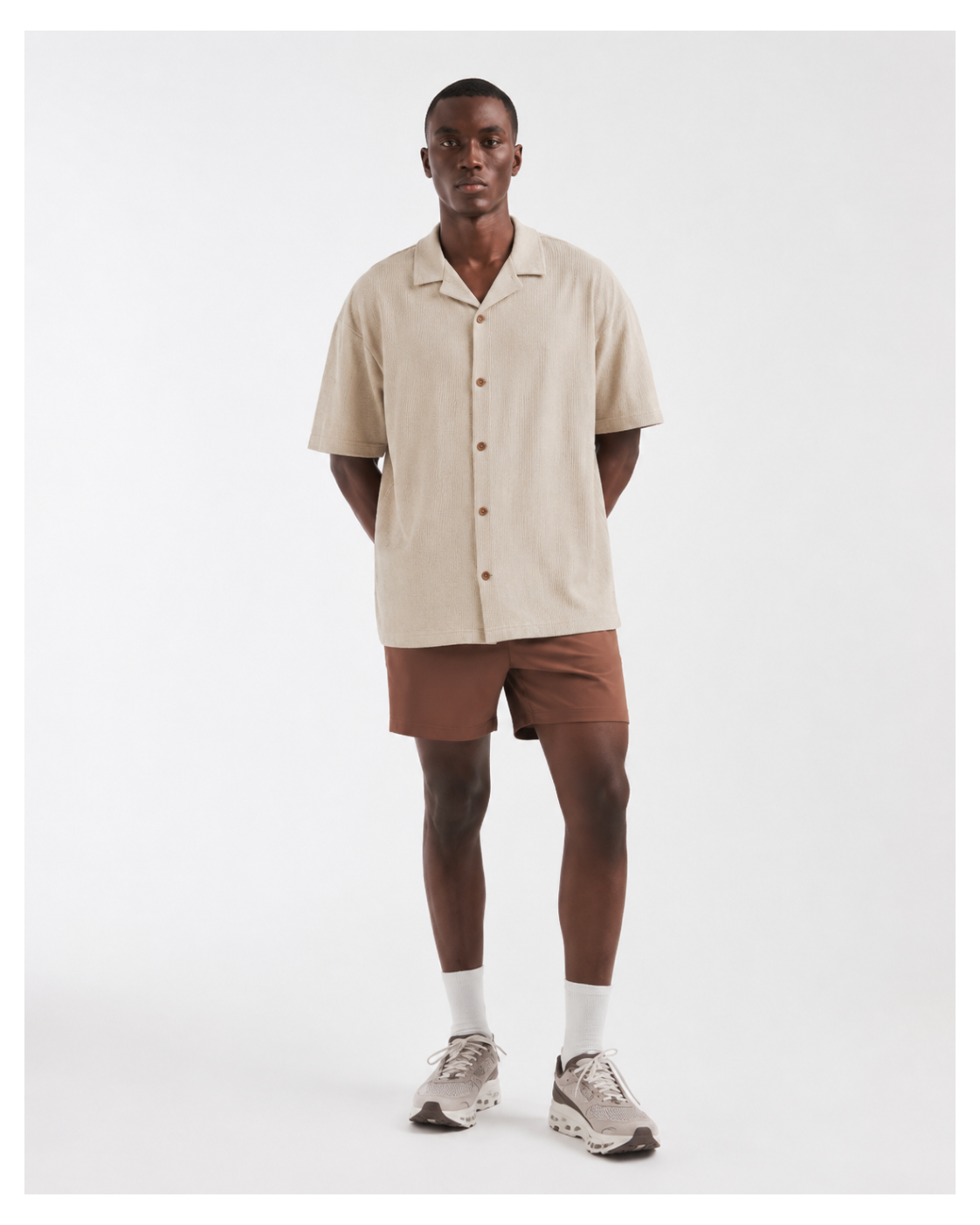 Men's Premium Heavyweight Cotton Cuban Collar Shirt – Sand Beige