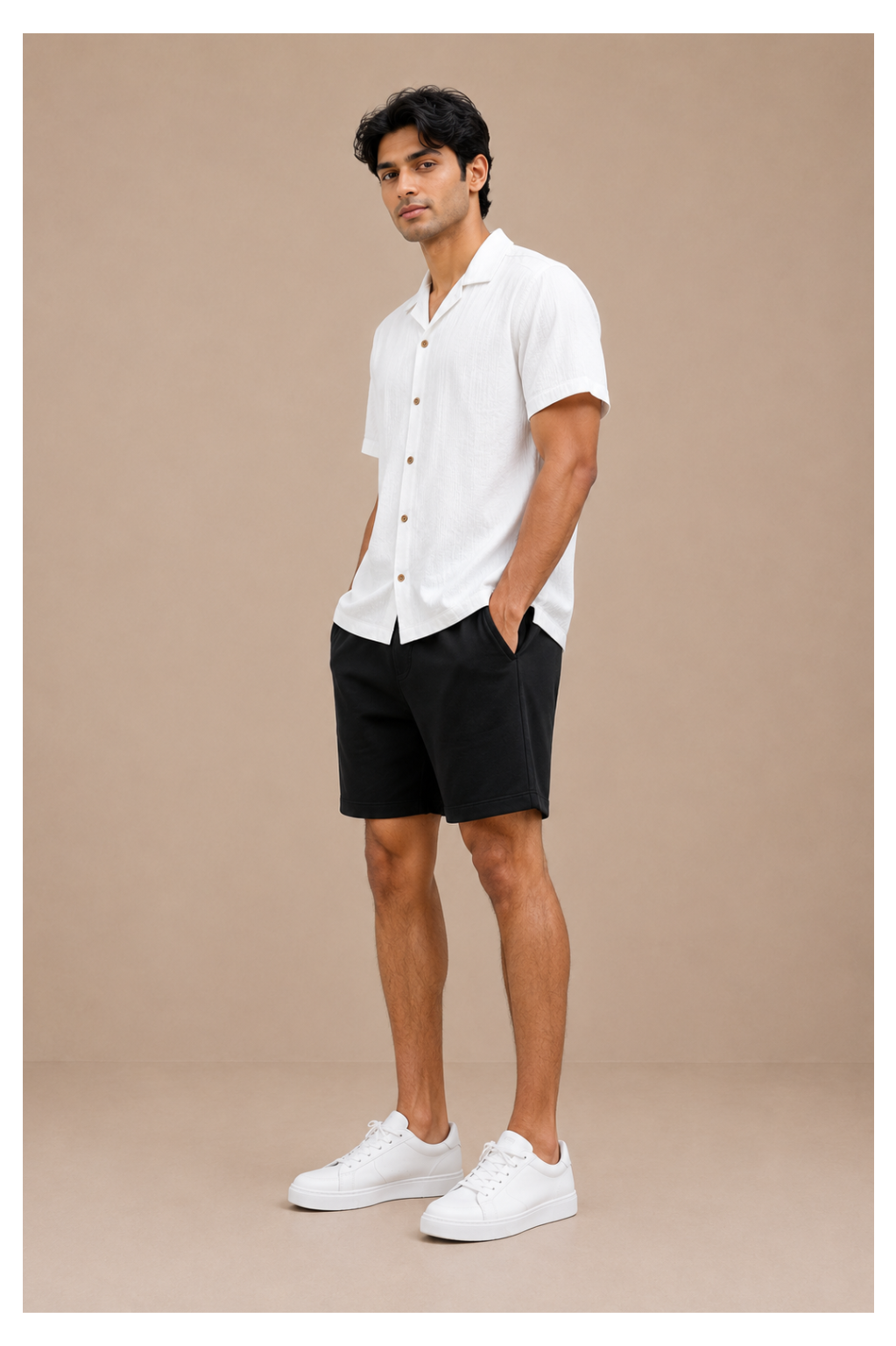 Men's Premium Heavyweight Cotton Cuban Collar Shirt – Classic White