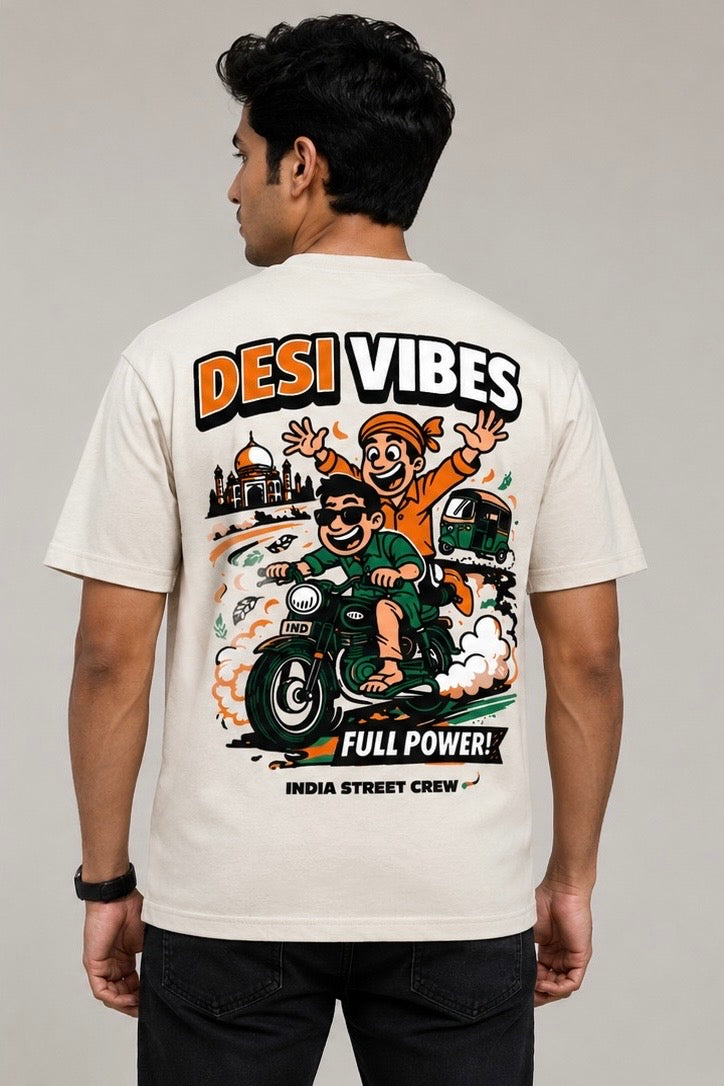 Desi Vibes Oversized Graphic Tee(SET OF 4 )