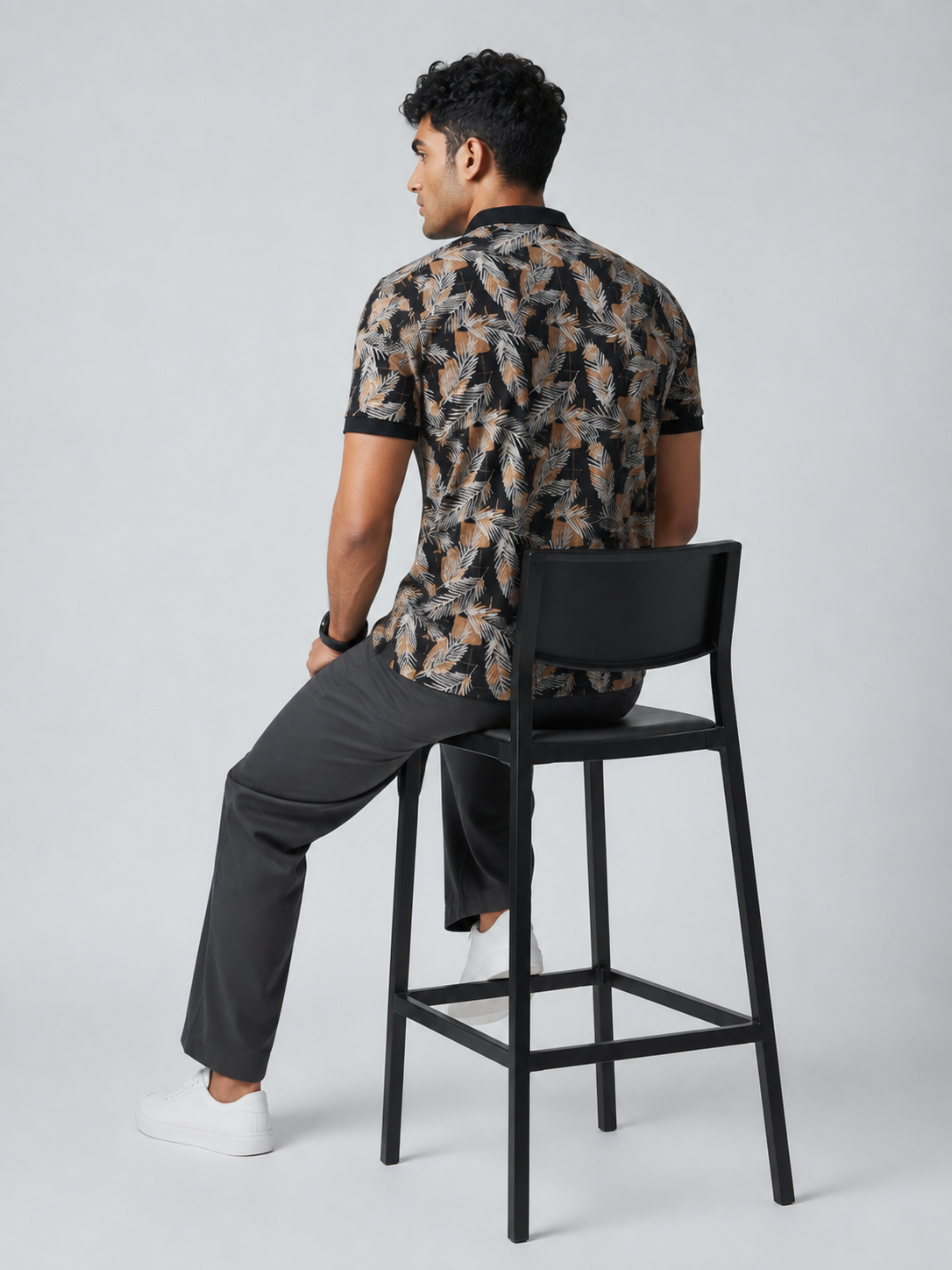 Midnight Palm AOP Polo(SET OF 4)