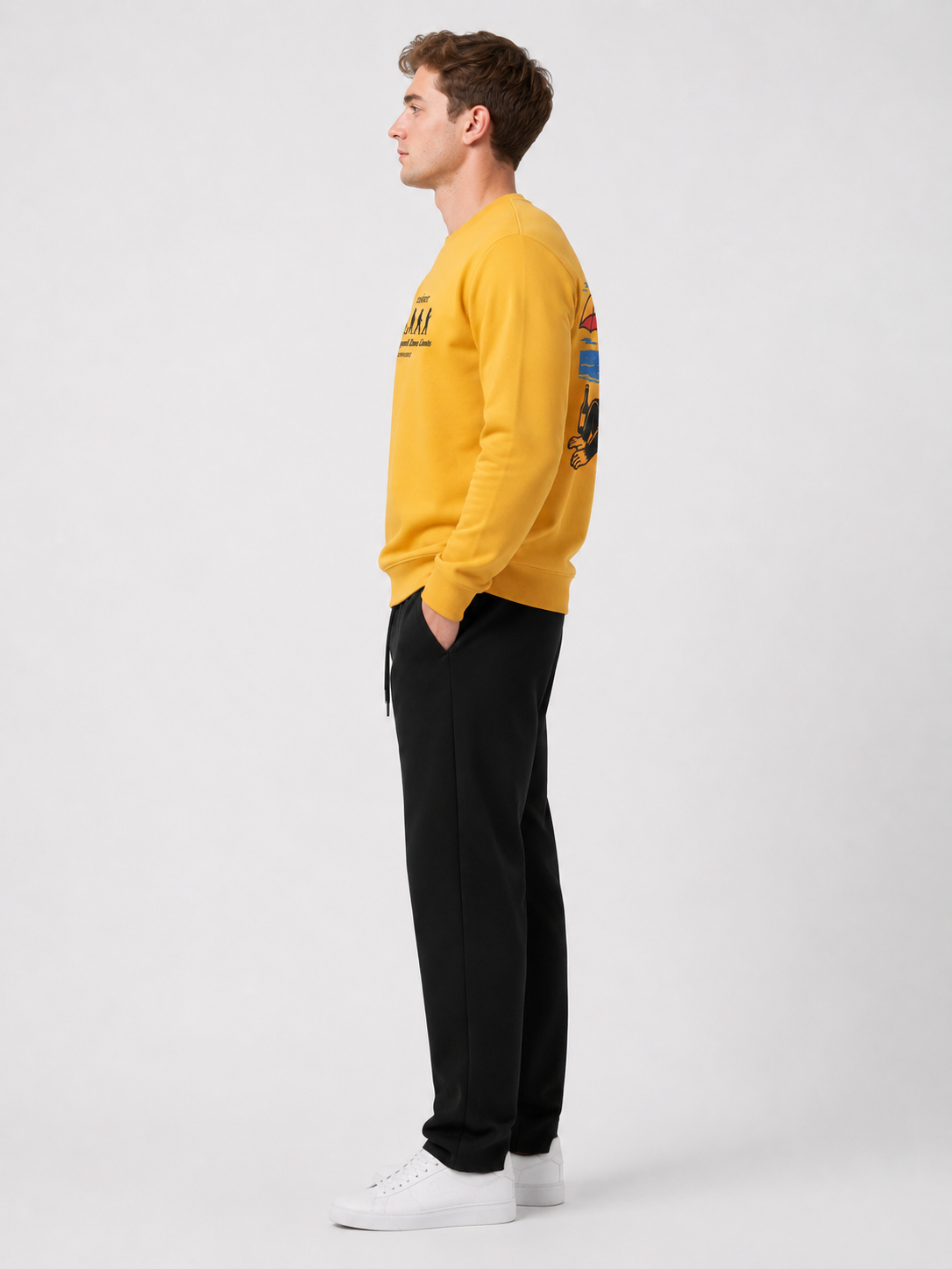 Mustard Evolution Graphic Sweatshirt