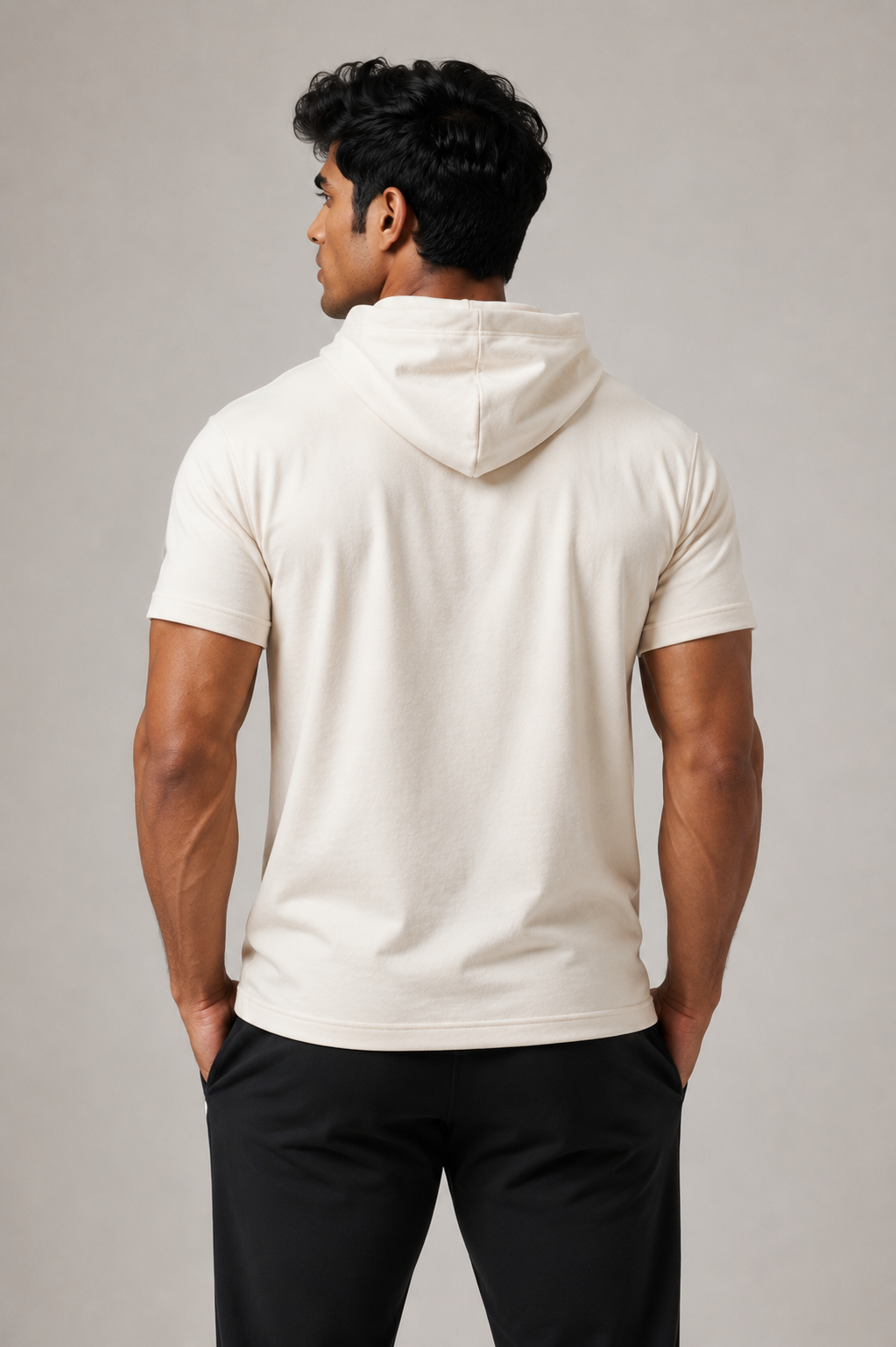 Ivory Luxe Heavyweight Half Sleeve Hoodie(SET OF 4 )