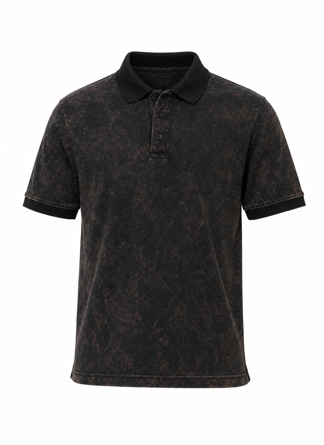 Avenster Obsidian Polo – Black Acid Wash