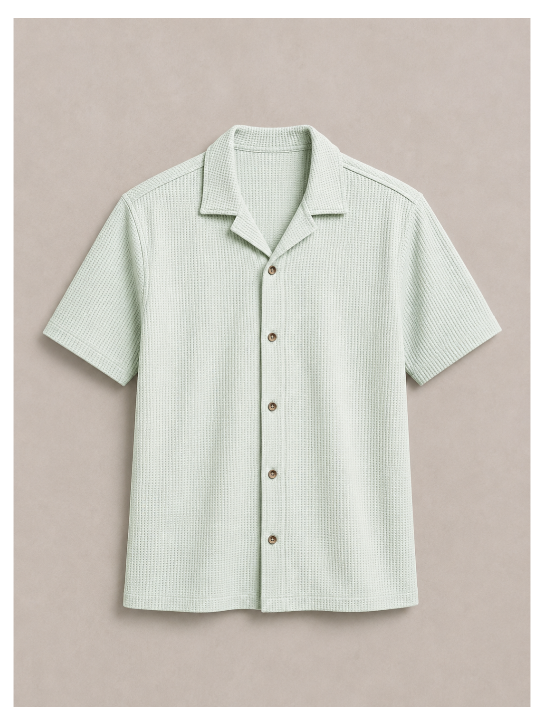 Men's Premium Heavyweight Cotton Cuban Collar Shirt – Sage Mist