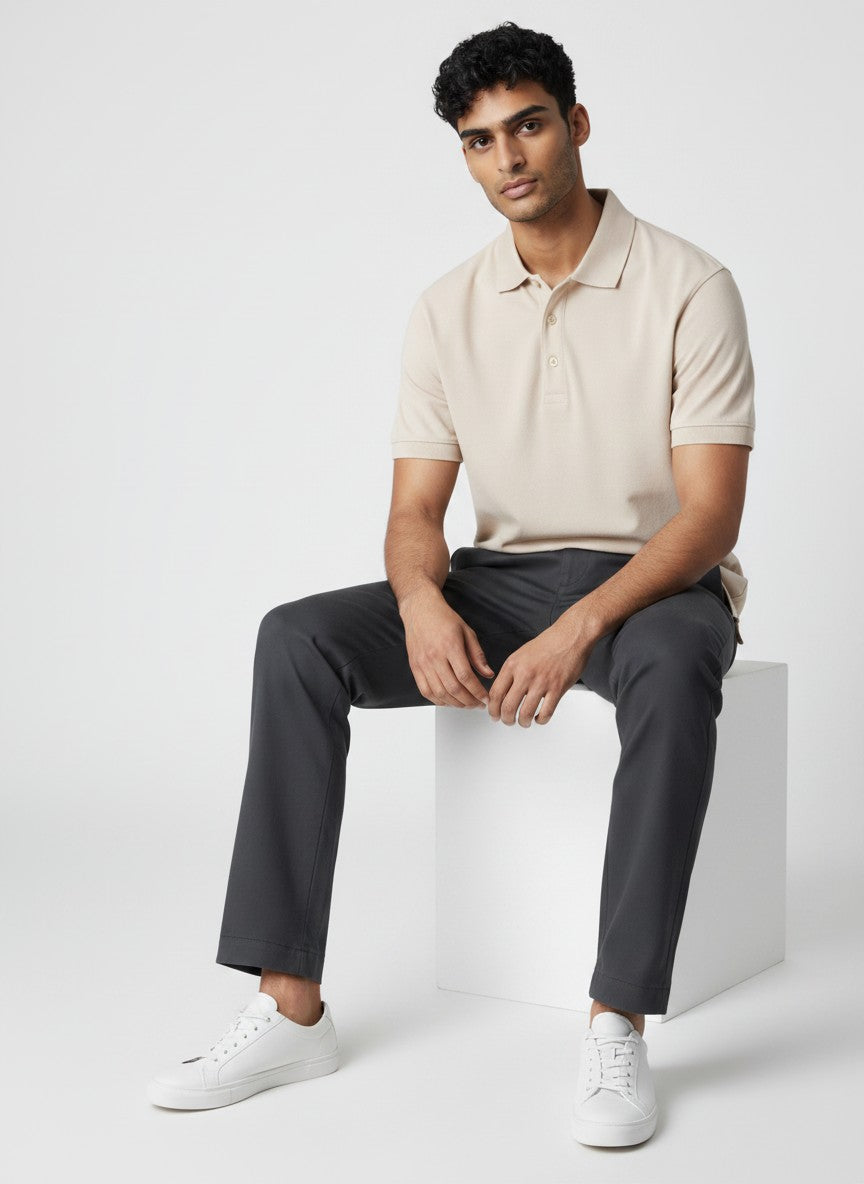 Ivory Classic Cotton Polo(SET OF 4)
