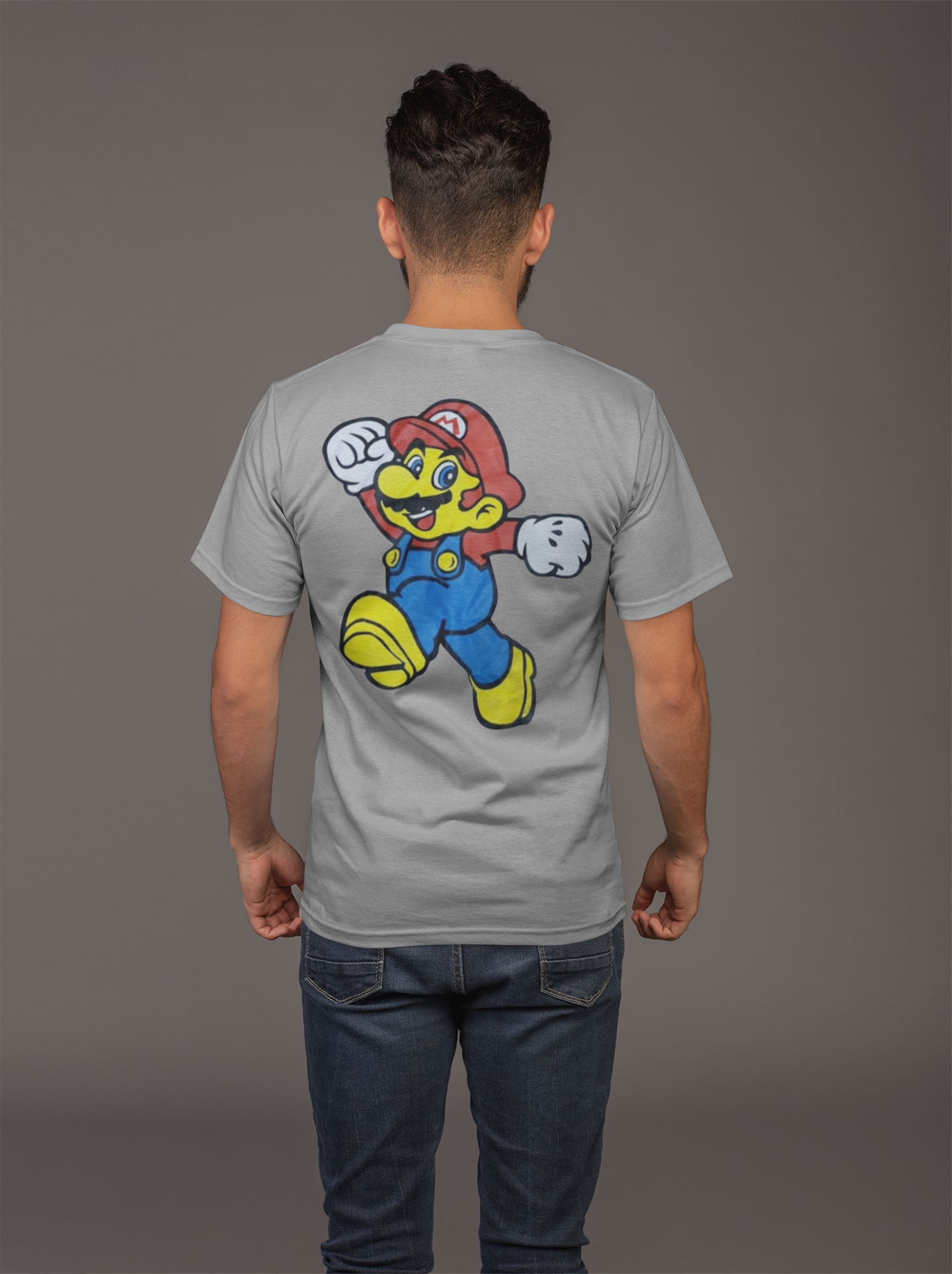 Avenster Dark Grey T-shirt with Cartoon Graphic Design