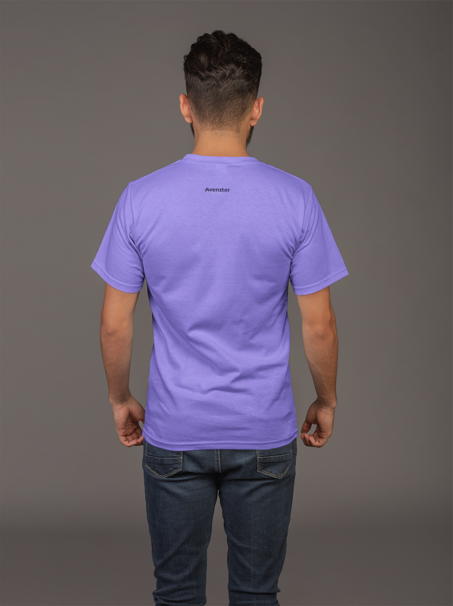Avenster Purple Unisex Solid Cotton Crew Neck T-shirt (No Print or Logo)