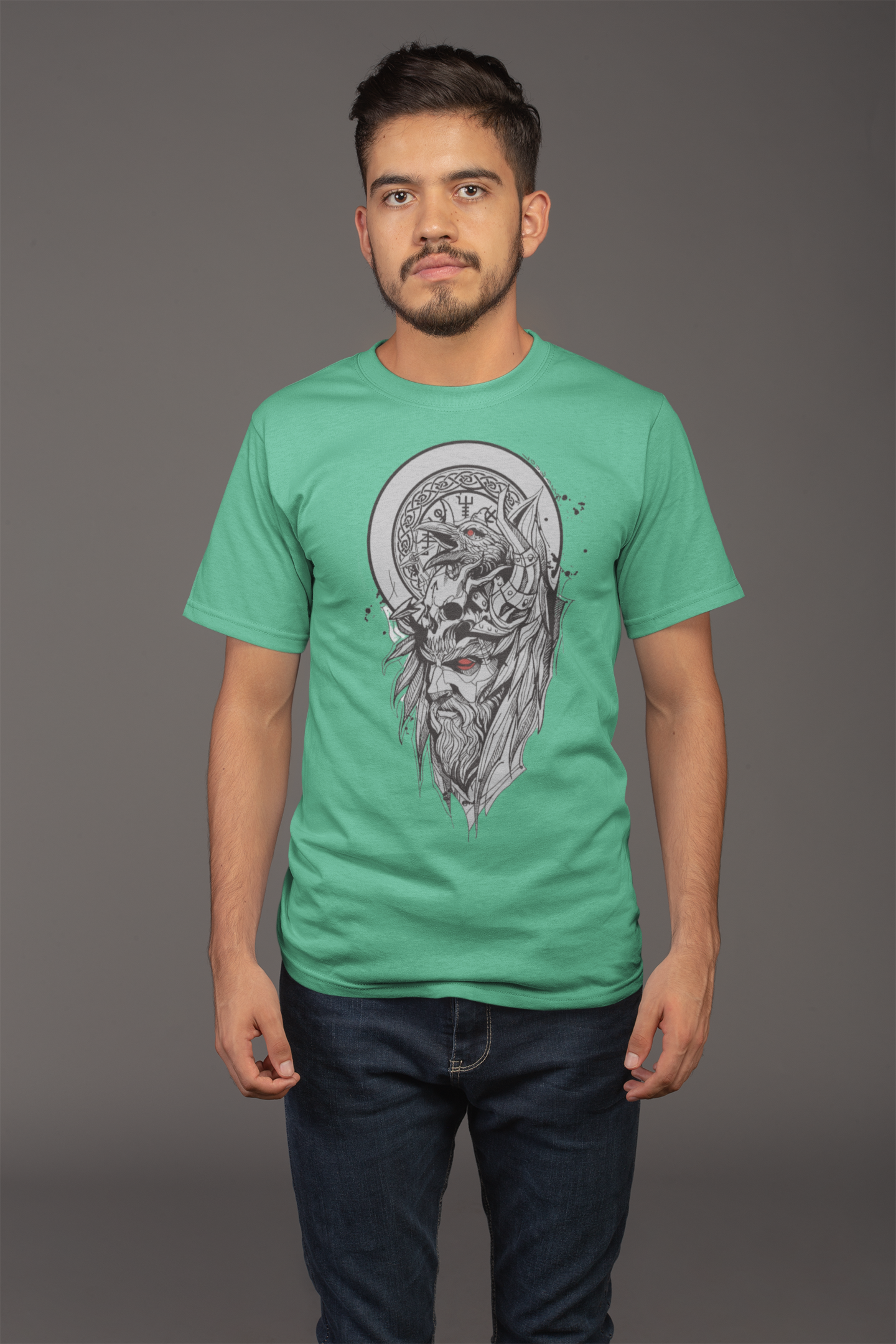Avenster Green Graphic Print T-shirt