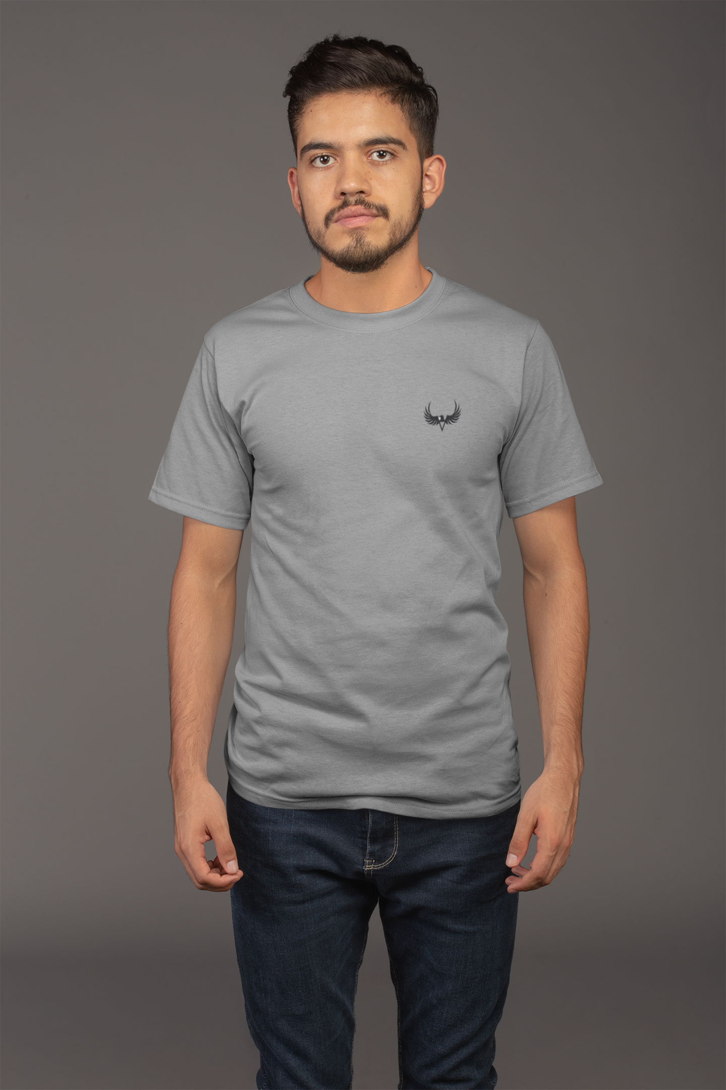 Avenster Dark Grey T-shirt with Cartoon Graphic Design
