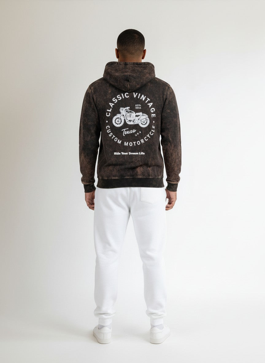 Classic Rider Acid Wash Hoodie(SET OF 4)