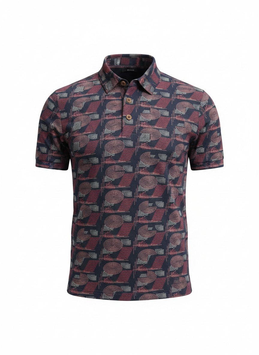 Heritage Mosaic AOP Polo T-Shirt(SET OF 4)
