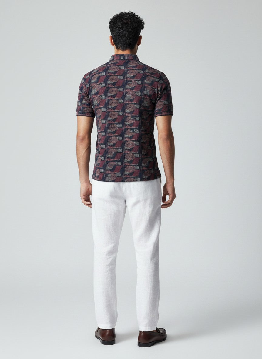Heritage Mosaic AOP Polo T-Shirt(SET OF 4)