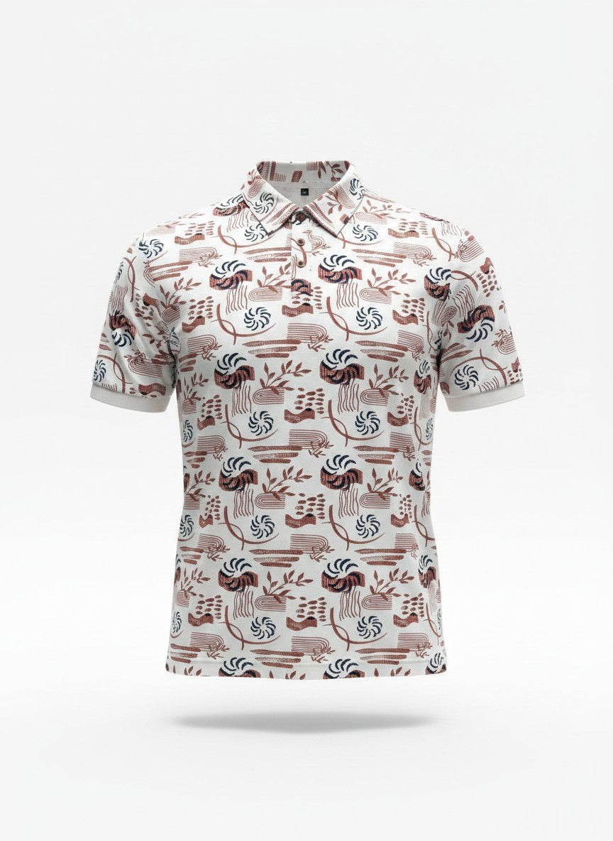 Desert Dune AOP Polo T-Shirt( SET OF 4)