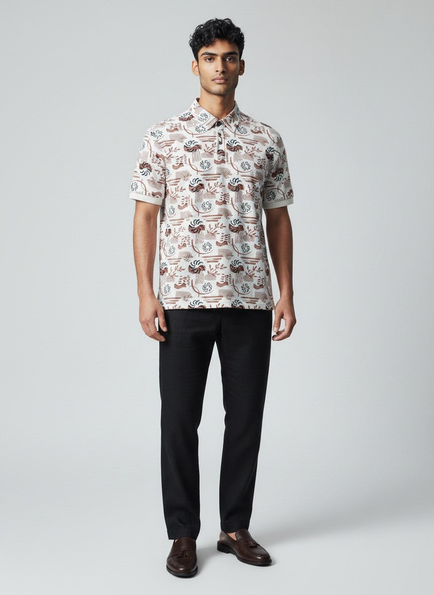 Desert Dune AOP Polo T-Shirt( SET OF 4)