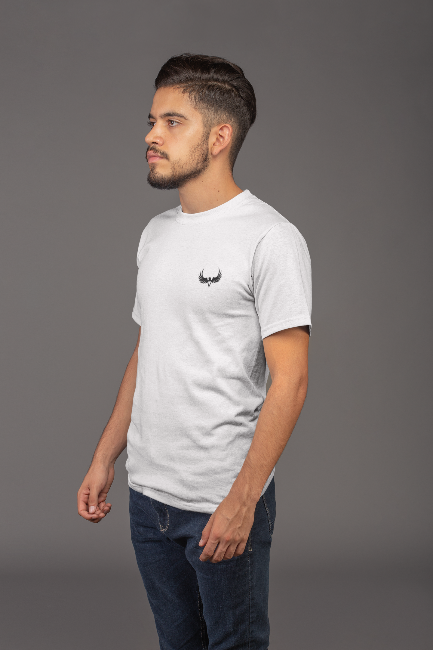 Avenster White T-shirt with Cartoon Graphic Design