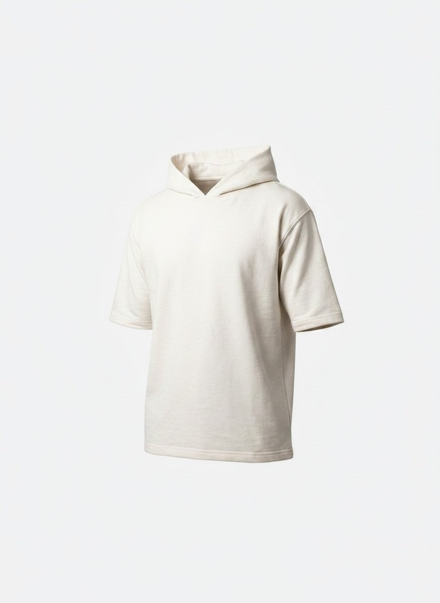 Ivory Luxe Heavyweight Half Sleeve Hoodie(SET OF 4 )