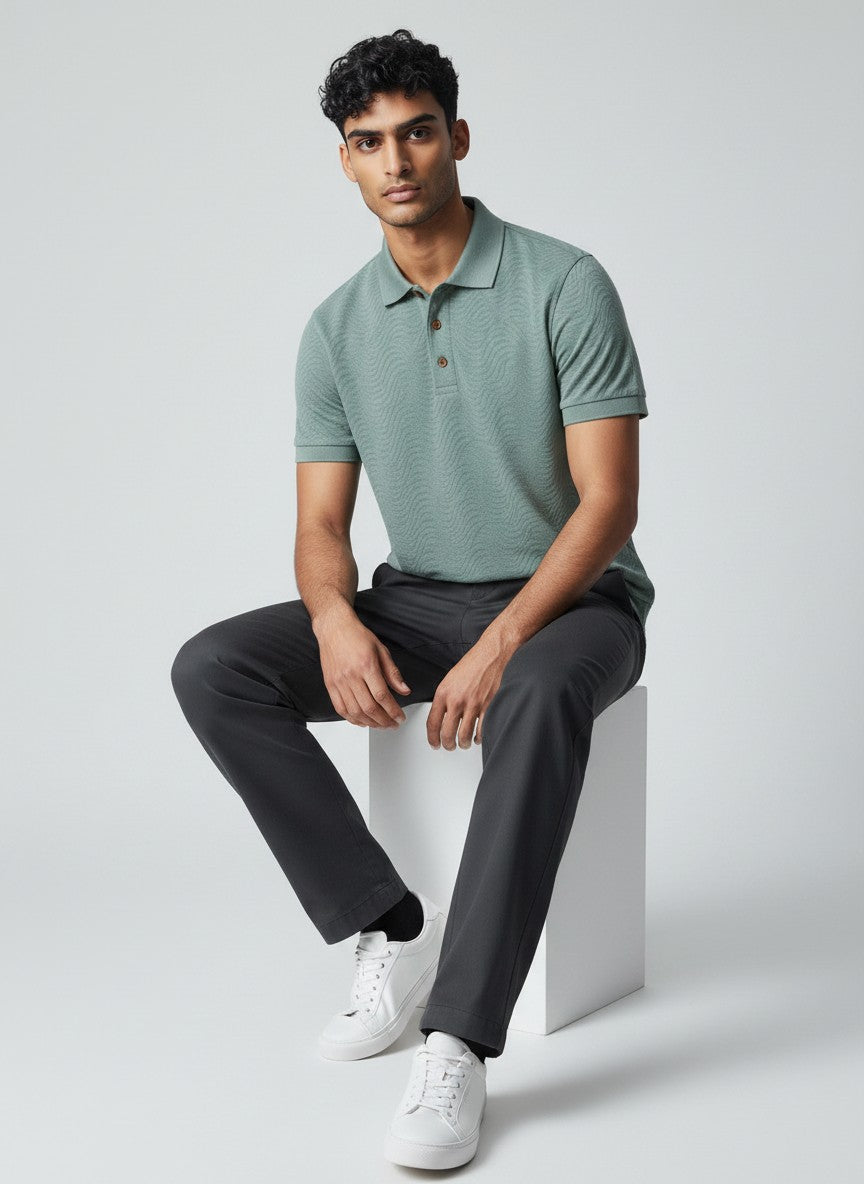 Sage Wave AOP Polo(SET OF 4)