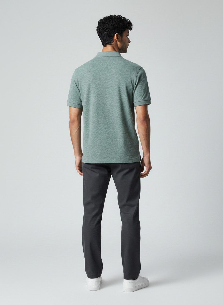 Sage Wave AOP Polo(SET OF 4)
