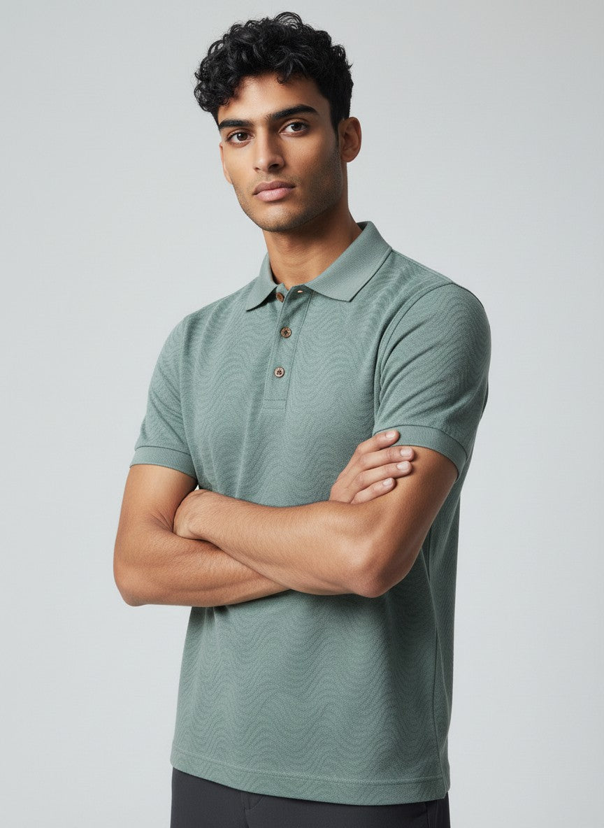Sage Wave AOP Polo(SET OF 4)