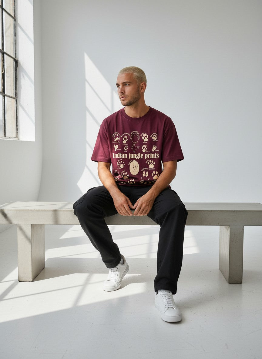 Jungle Trail Oversized Graphic T-Shirt(SET OF 4)