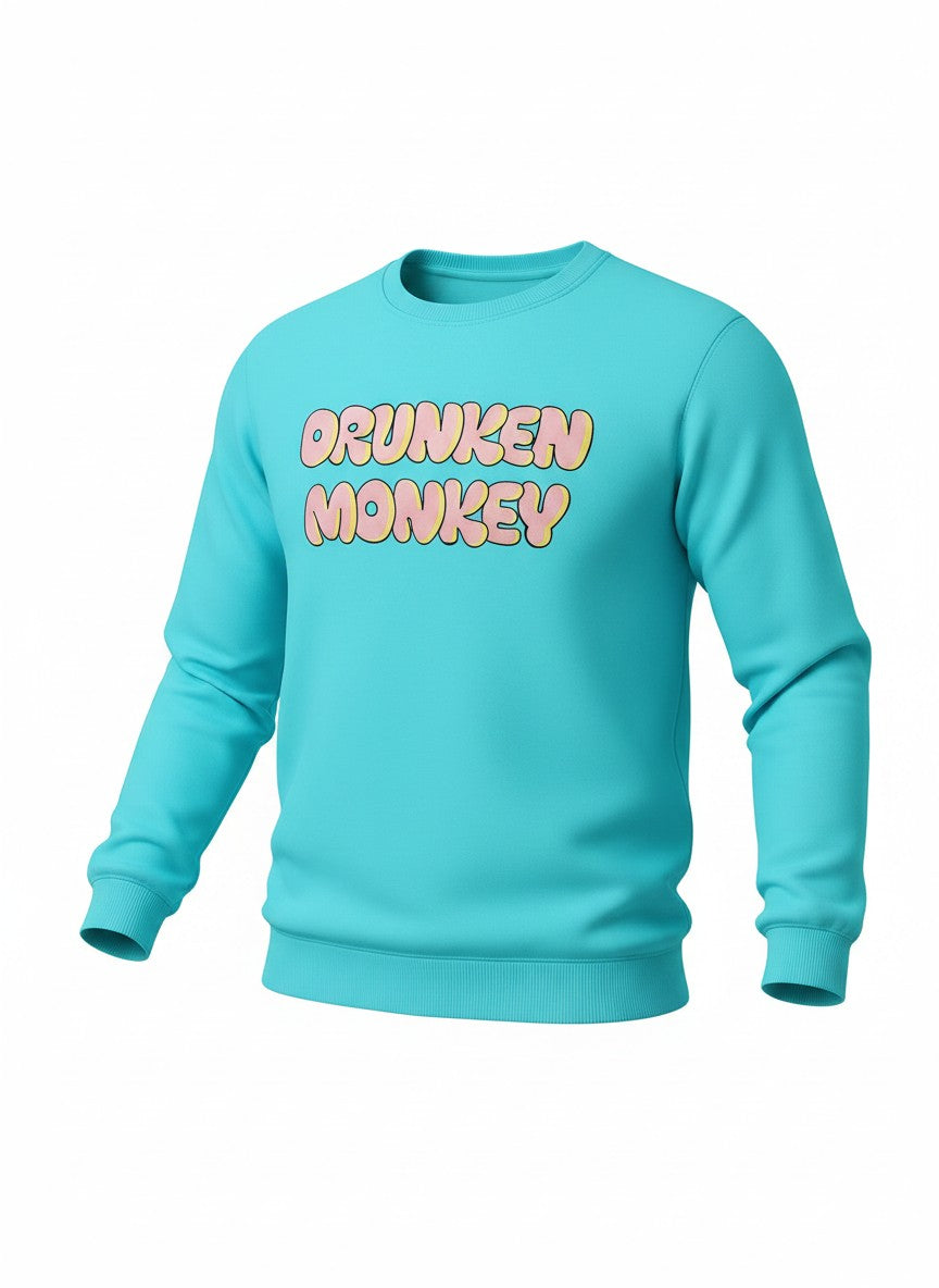 Aqua Drunken Monkey – 320 GSM Cotton Sweatshirt