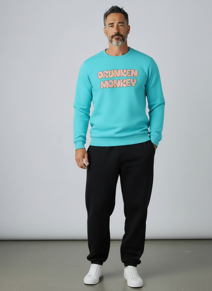 Aqua Drunken Monkey – 320 GSM Cotton Sweatshirt