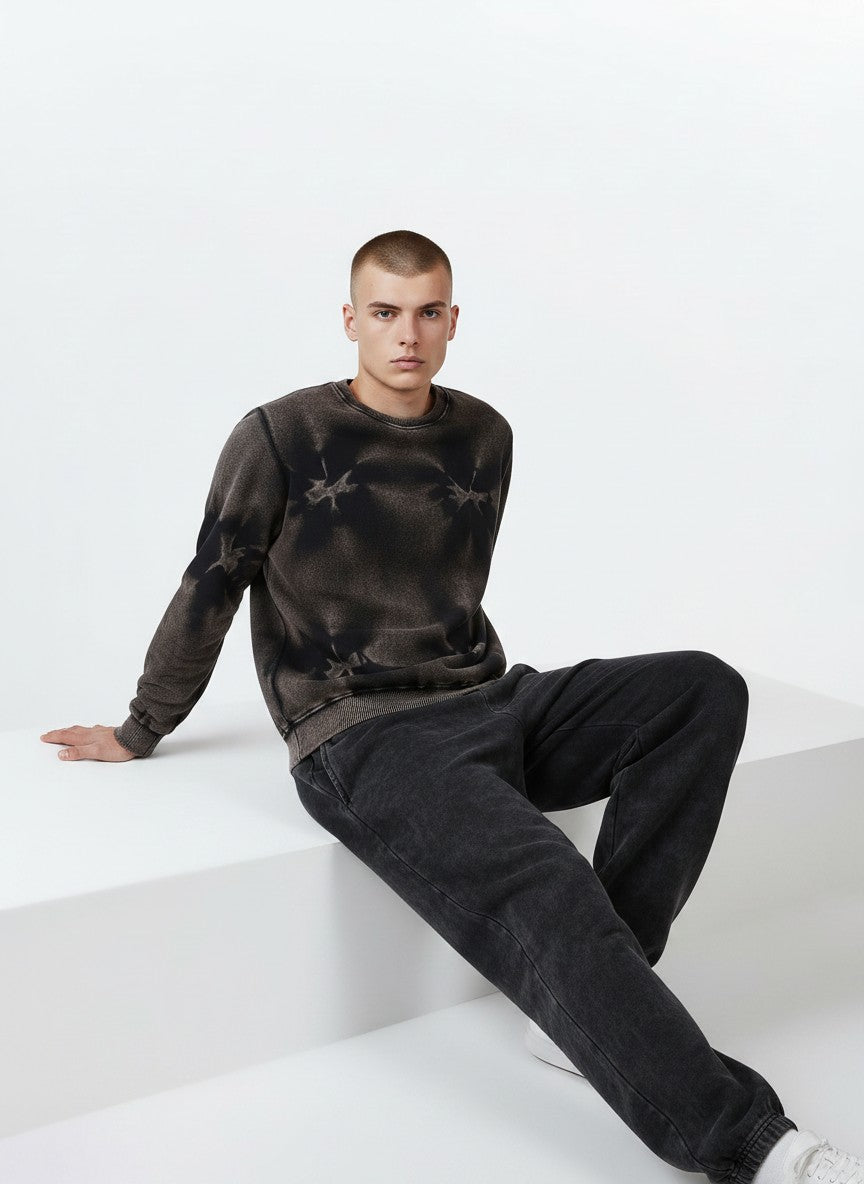 Shadow Starburst – 320 GSM Cotton Sweatshirt