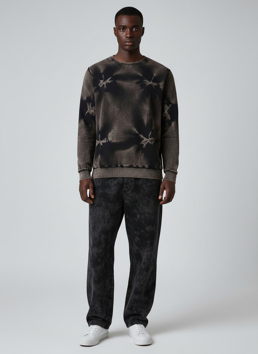 Shadow Starburst – 320 GSM Cotton Sweatshirt
