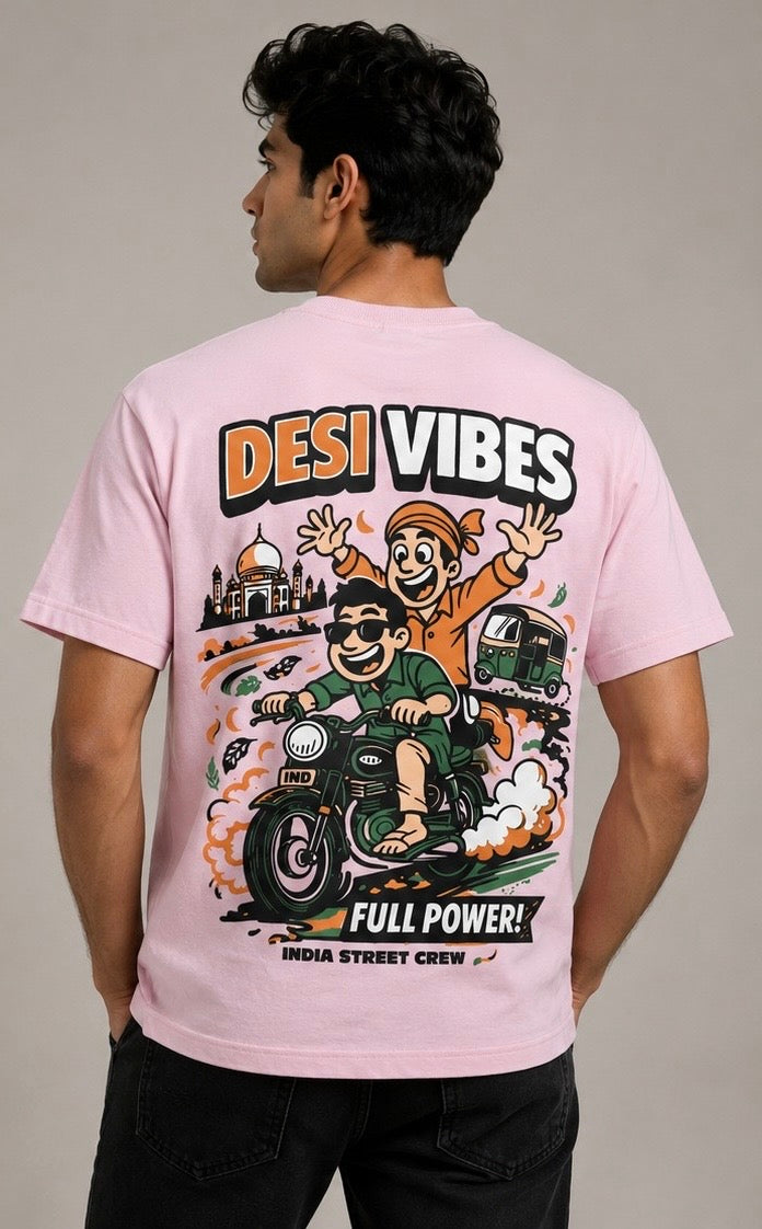 Blush Desi Vibes Oversized Tee(SET OF 4)