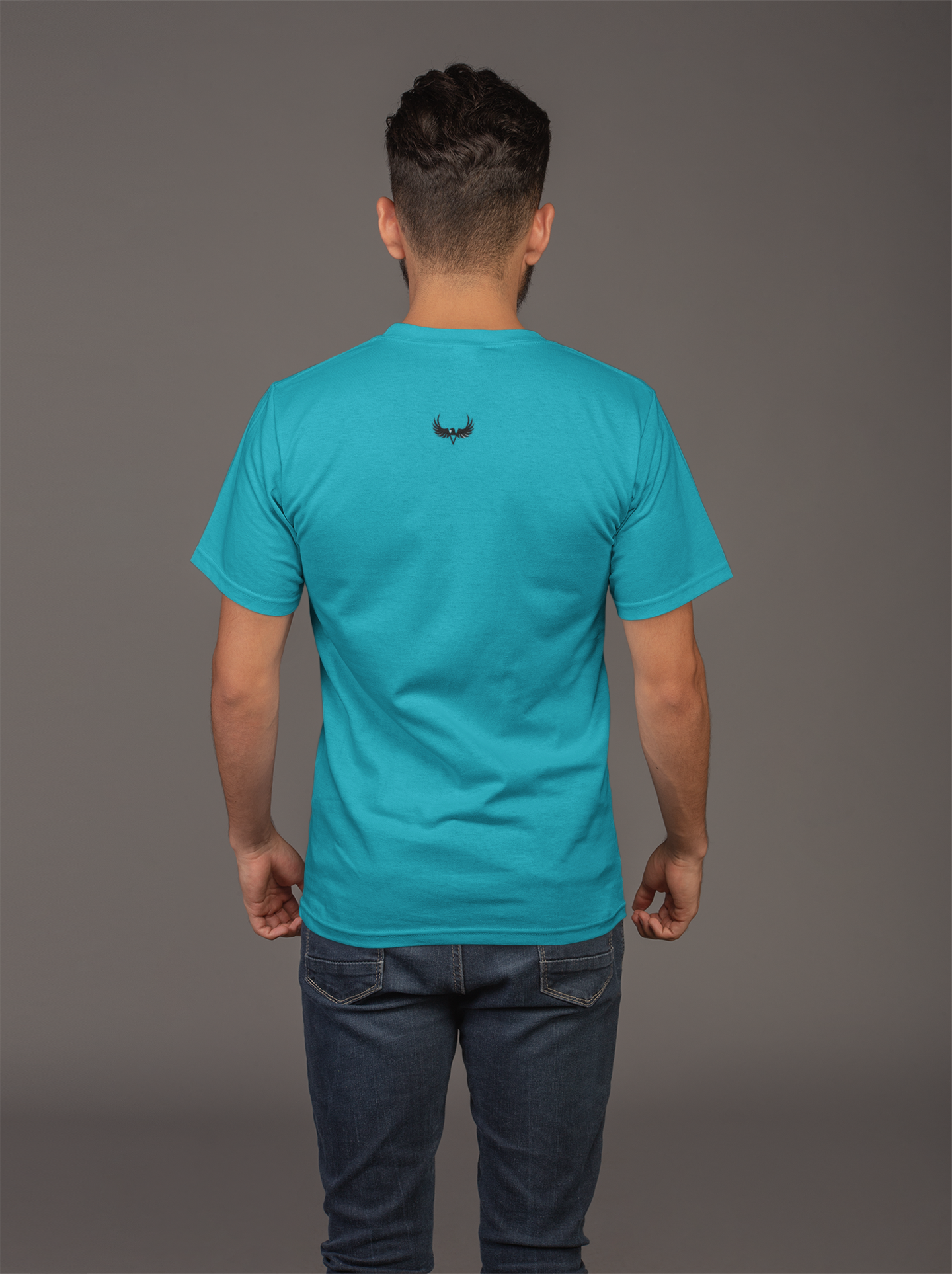 Avenster Petrol Blue T-shirt with Fox Graphic Design