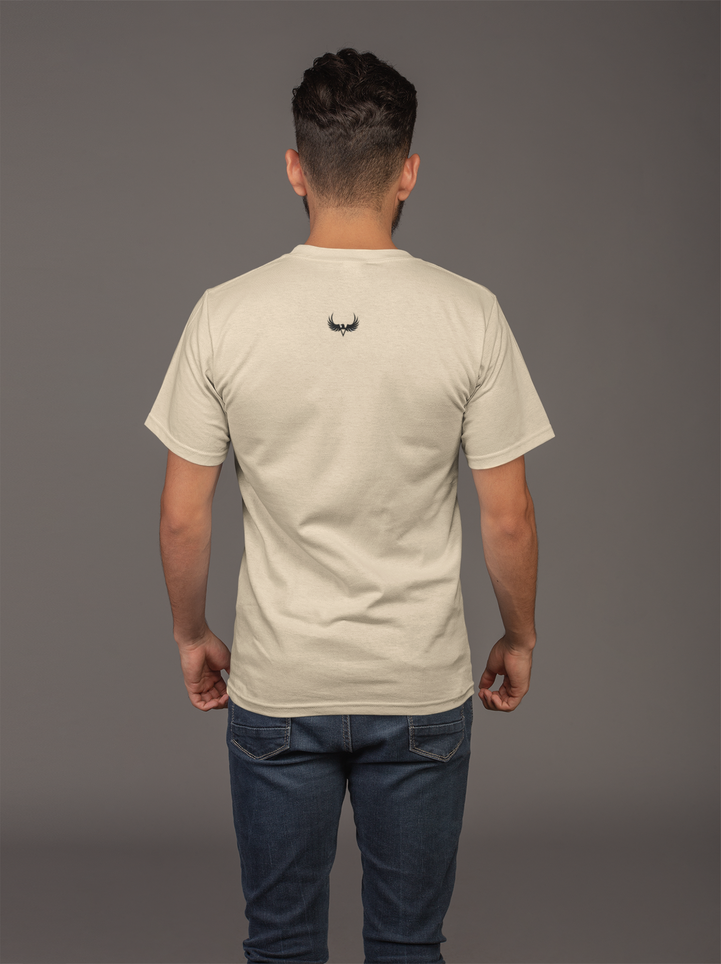 Avenster Beige T-shirt with Dragon Print