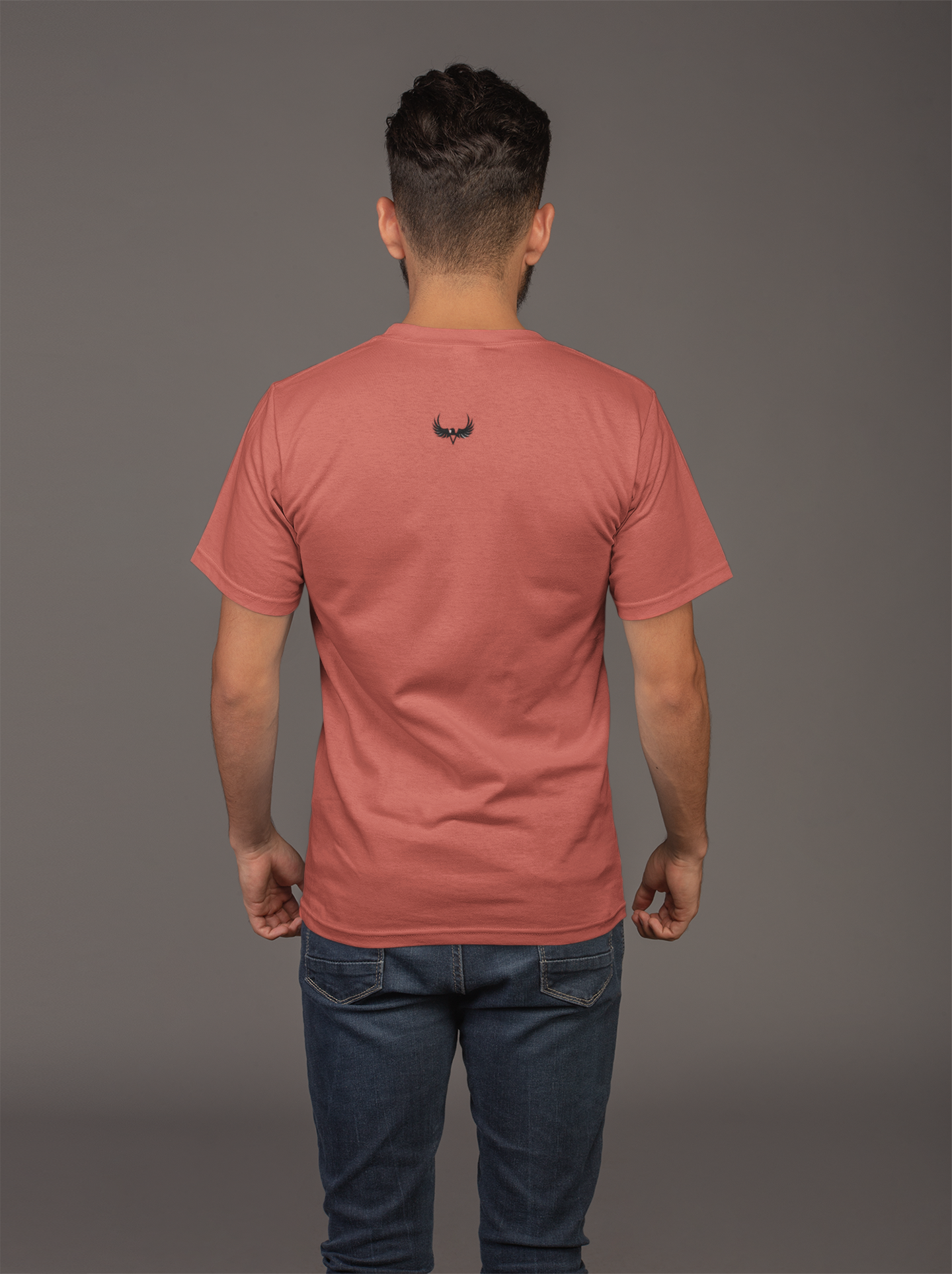 Avenster Orange Graphic Print T-shirt