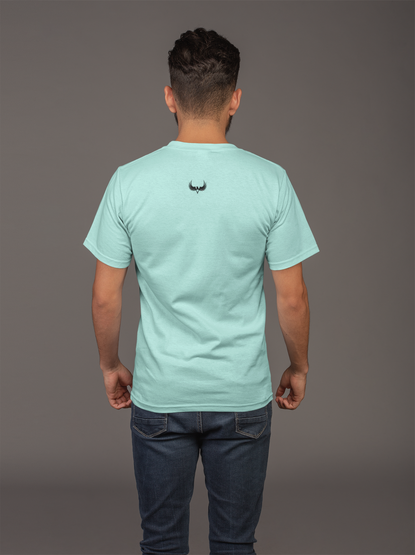 Avenster Ice Blue Graphic Print T-shirt