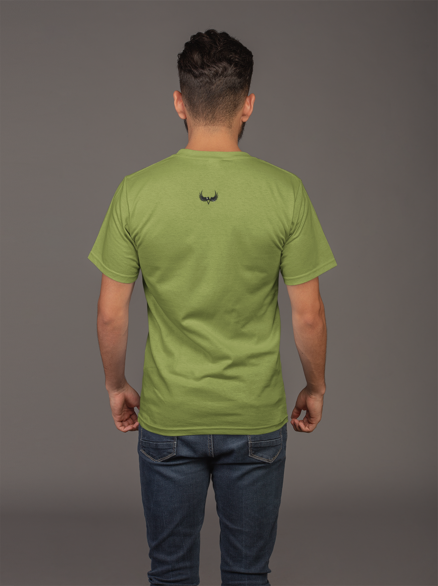 Avenster Olive Green T-shirt with Fox Graphic Design
