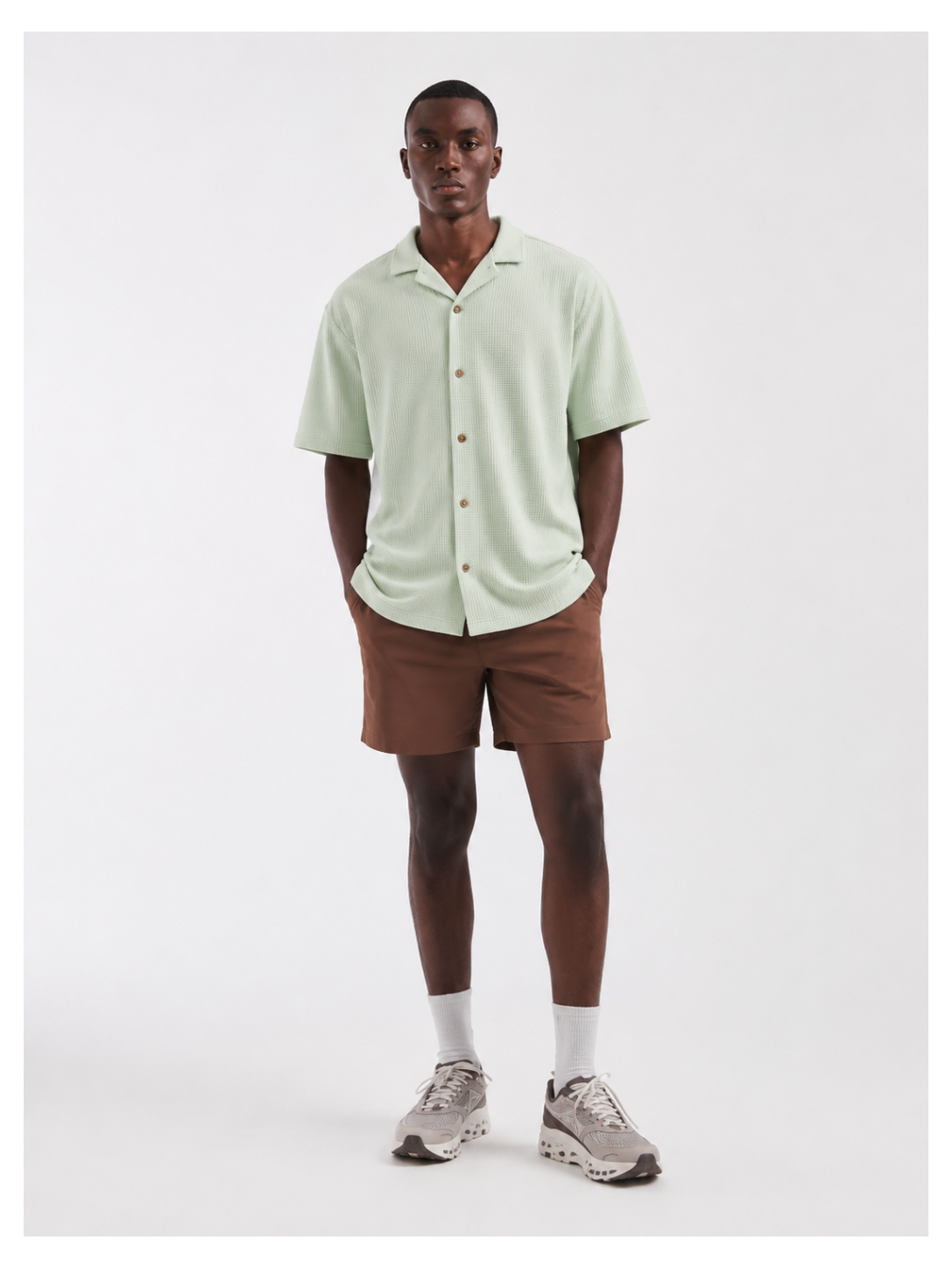 Men's Premium Heavyweight Cotton Cuban Collar Shirt – Mint Breeze