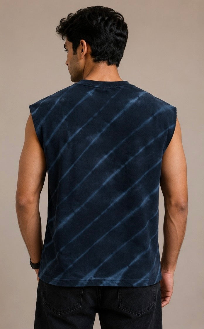 Midnight Pulse Acid Wash Sleeveless Tee