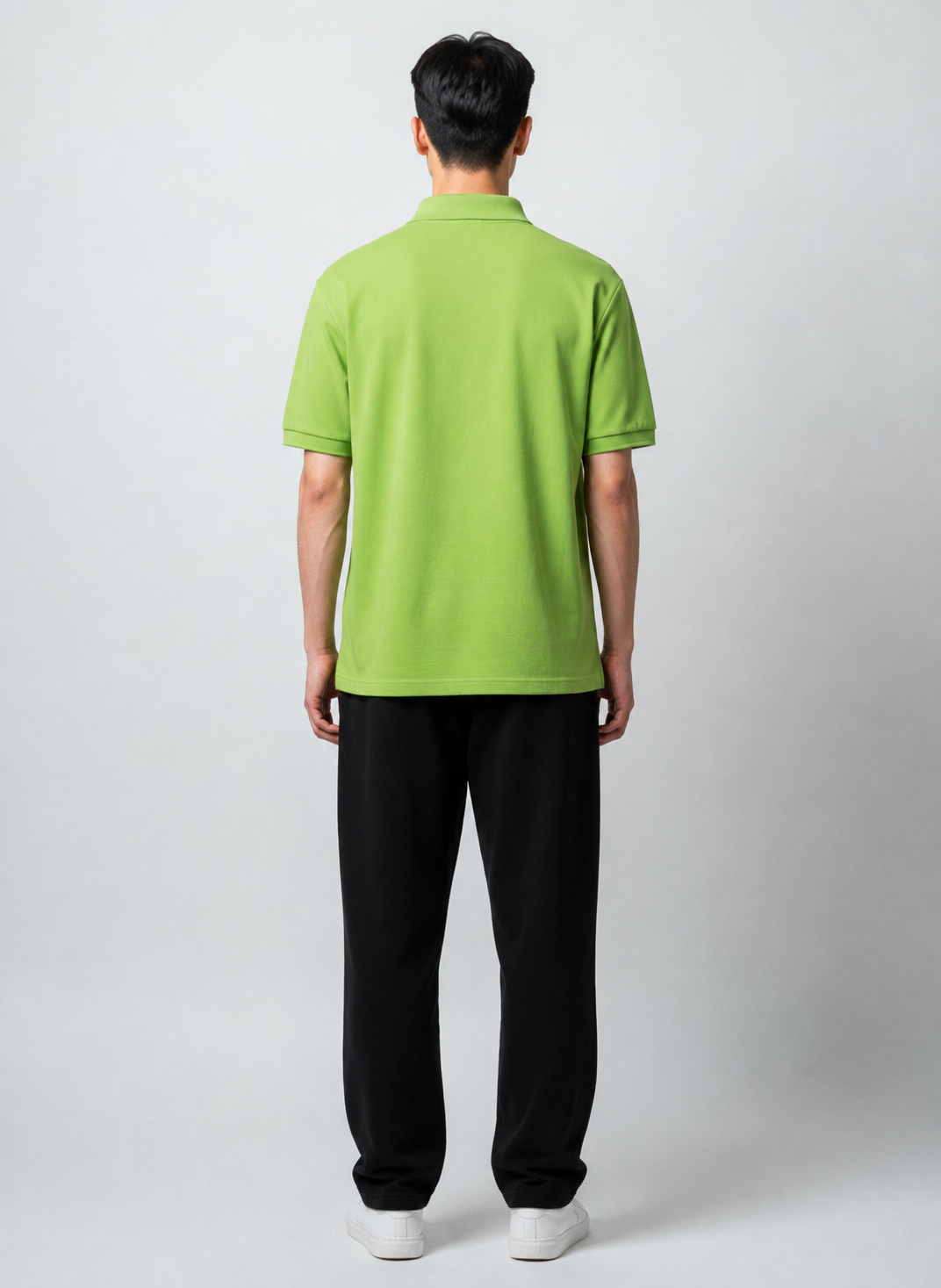 Lime Green Solid Premium Cotton Polo T-Shirt – 220 GSM | Classic Fit