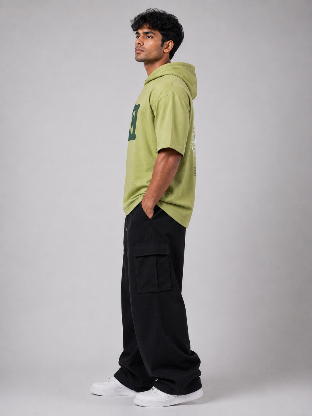 Olive Crest Heavyweight Half Sleeve Hoodie(SET OF 4)