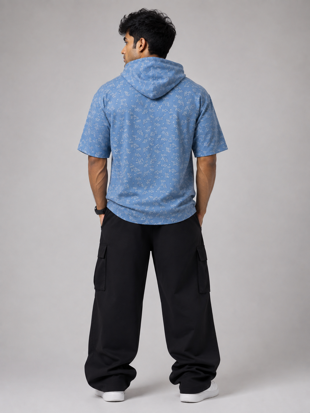 Sky Drift AOP Heavyweight Half Sleeve Hoodie
