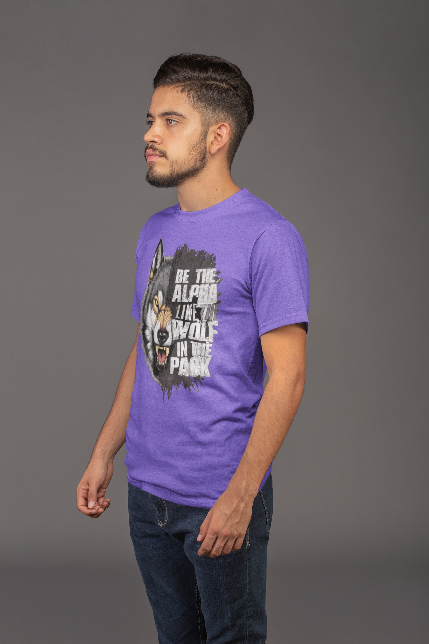 Avenster Lavender T-shirt with Fox Graphic Design