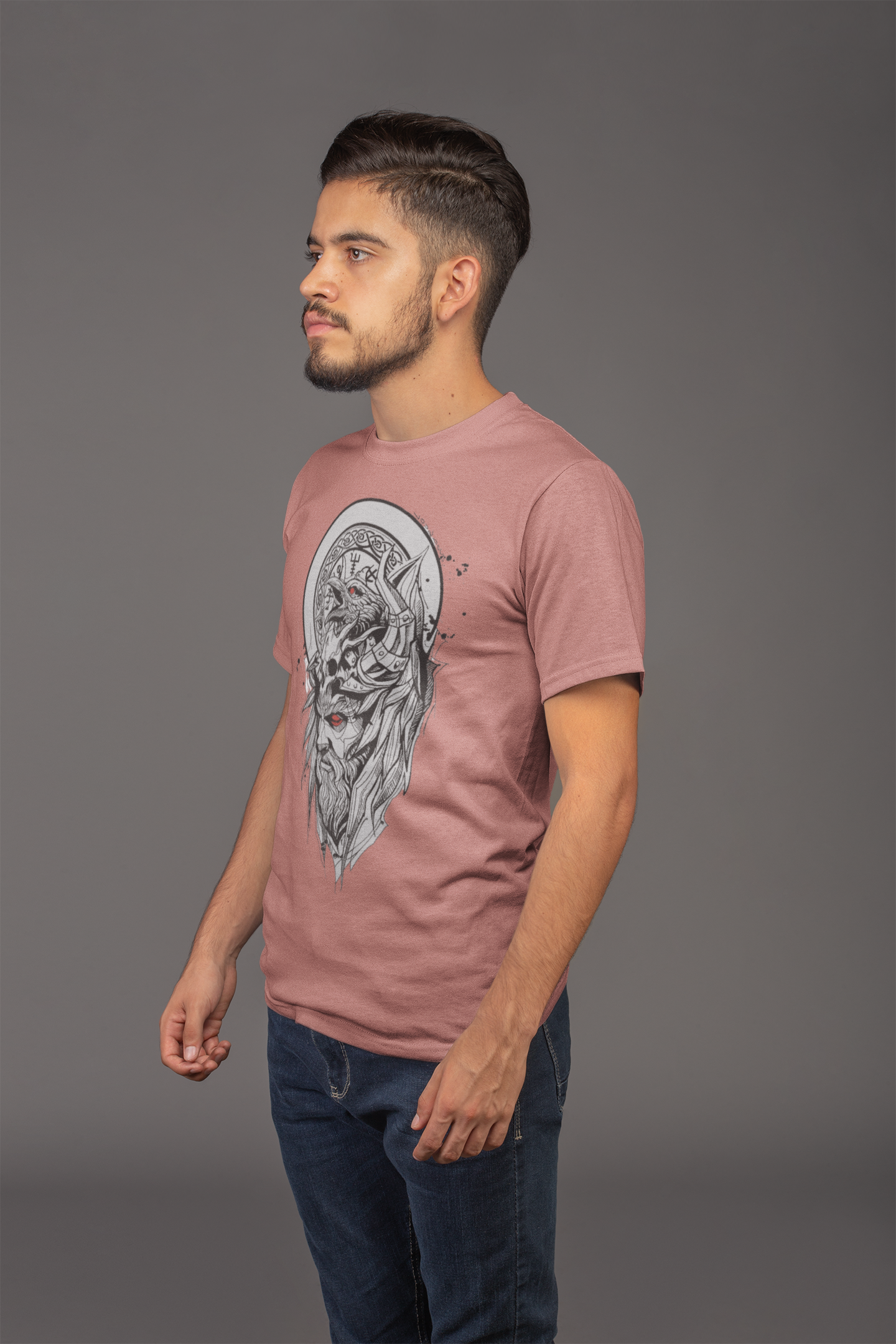 Avenster Orange Graphic Print T-shirt